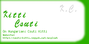 kitti csuti business card